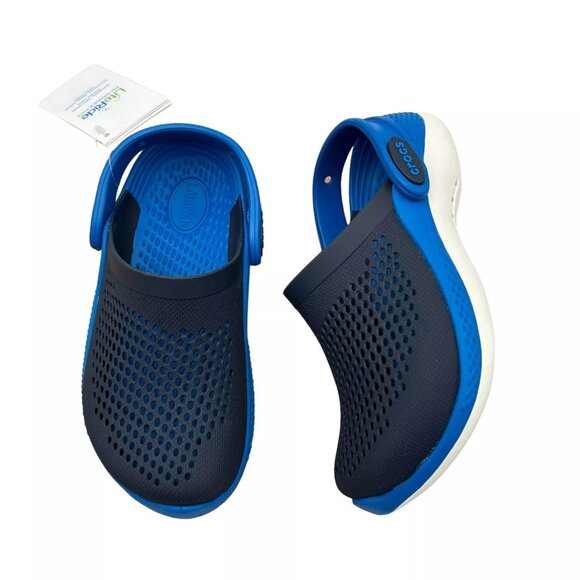 Crocs LiteRide Youth Girls Slip-on Clogs Size 1 (J1) Navy Water Friendly & Comfy - Picture 14 of 14